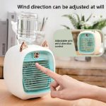 مینی پنکه مه پاش گربه ای|spray cooling fan