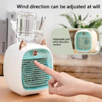 مینی پنکه مه پاش گربه ای|spray cooling fan