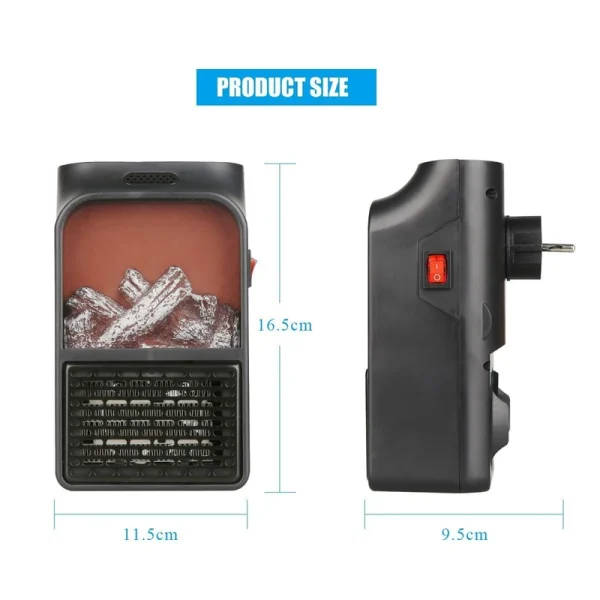 بخاری برقی فن دار فلیم هیتر 1000 وات flam heater - Image 15