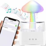 چراغ خواب اسپیکر‌دار بارانی ابری (قارچی) Bluetooth speaker rain cloud humidifier