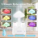 چراغ خواب اسپیکر‌دار بارانی ابری (قارچی) Bluetooth speaker rain cloud humidifier - Image 6