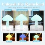 چراغ خواب اسپیکر‌دار بارانی ابری (قارچی) Bluetooth speaker rain cloud humidifier - Image 2