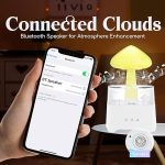 چراغ خواب اسپیکر‌دار بارانی ابری (قارچی) Bluetooth speaker rain cloud humidifier - Image 5