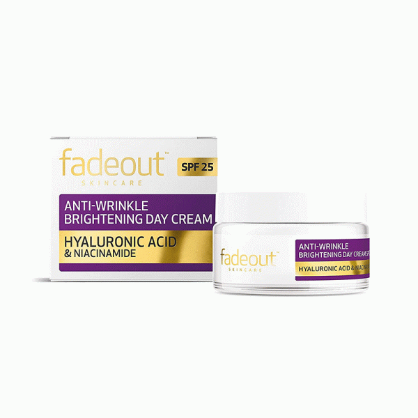 کرم روشن کننده ضد چروک روز هیالورونیک اسید نیاسینامید فیداوت 50ml Fadeout - Image 1