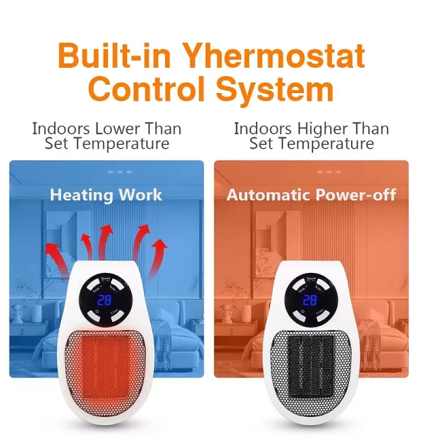 بخاری برقی فن دار 500وات مدل Portable Heater - Image 3