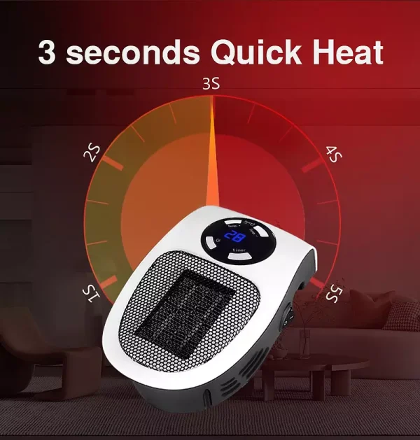 بخاری برقی فن دار 500وات مدل Portable Heater - Image 5