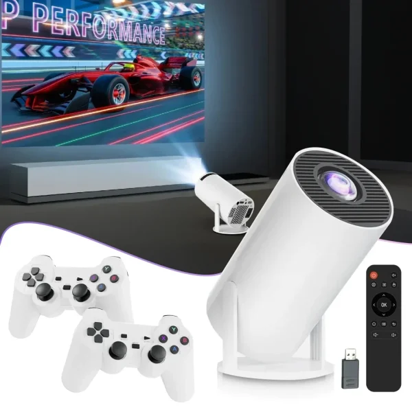 گیم ویدئو پروژکتور هوشمند اندروید مدل M300 Max به همراه دسته بازی - Image 3