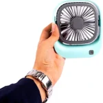 پنکه رومیزی شارژی قابل حمل مدل portable rechargeable fan ZB083 - Image 3