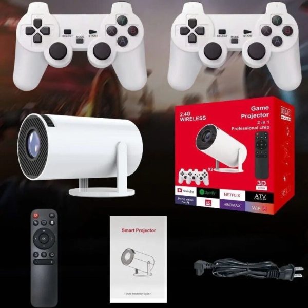 کنسول بازی و ویدئو پروژکتور اندروید گیم استیک2in1 Projector مدلHY300 PRO - Image 1