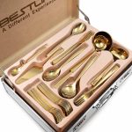 سرویس قاشق و چنگال ۱۴۳ پارچه بست لایف مدل 2FULL GOLDL-M-187 (تمام طلایی) - Image 10