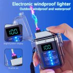 فندک شارژی صاعقه ای | فندک پلاسما چراغ‌دار ضدباد مدل USB Rechargeable - Image 3
