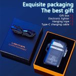فندک شارژی صاعقه ای | فندک پلاسما چراغ‌دار ضدباد مدل USB Rechargeable - Image 4