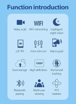 دوربین تماس تصویری هوشمند دوطرفه WiFi Full HD 1080P - Image 3