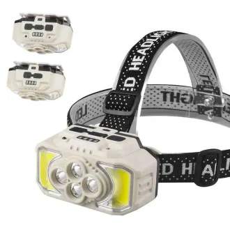 چراغ قوه پیشانی هدلایت COB+4 led مدل HX-815