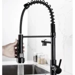 شیر ظرفشویی فنری 360 درجه Hyshin مدل D60 | نازل شاوری چندحالته استیل 304