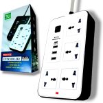 چندراهی برق 4پریز هوشمند مدل۶۳۳ | سیم سیار USB و Type-C - Image 2