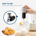 فوم ساز شیر و همزن قهوه E Milk Frother | سری استیل ضدزنگ،باتری‌خور - Image 3