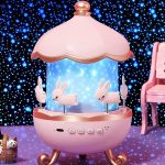 چراغ خواب پروژکتوری چرخشی خرگوش مدل Bunny Carousel - Image 5
