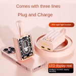 پاوربانک ۲۰۰۰۰ میلی‌آمپر فست شارژ شفاف | Portable Cute Powerbank-20000 - Image 5