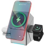 شارژر وایرلس ۳ در ۱ مدل XW-10 | استند مگ سیف