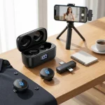 میکروفون بی سیم یقه ای دو کاربره K31 Pro | با کیس شارژ دیجیتال - تصویر 5
