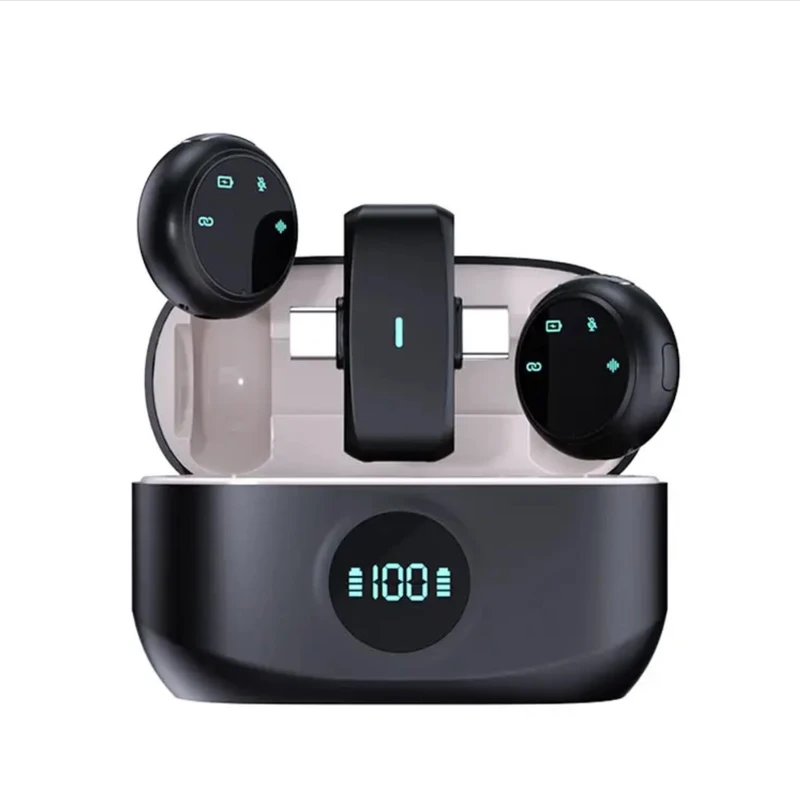 میکروفون بی‌سیم یقه‌ای دو کاناله مدل K31 Pro؛ اتصال چندمنظوره با کیس شارژ دیجیتال