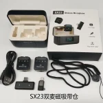 میکروفون بی‌سیم  یقه ای دوکاناله SX23 با اکو و کاهش نویز - تصویر 3